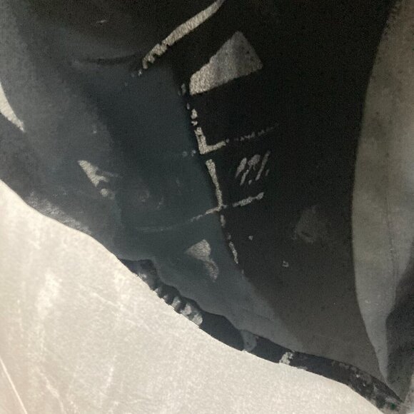 Linda Allard Ellen Tracy Velvet Burnout Dress Size 4 Silk Black Art Long Sleeve - Picture 12 of 15